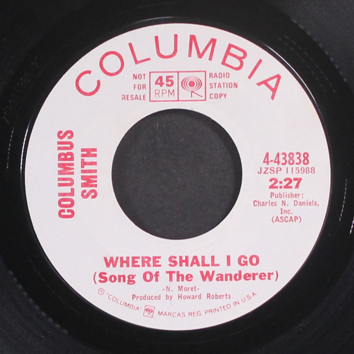 where shall i go / don't cry baby by COLUMBUS SMITH