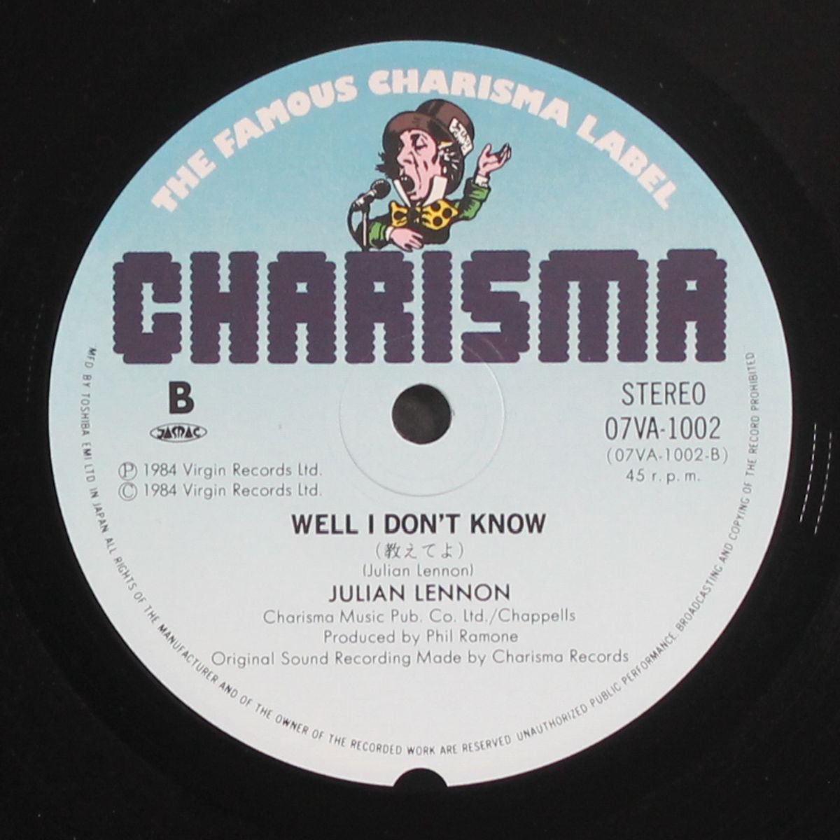 valotte / well i don't know by JULIAN LENNON