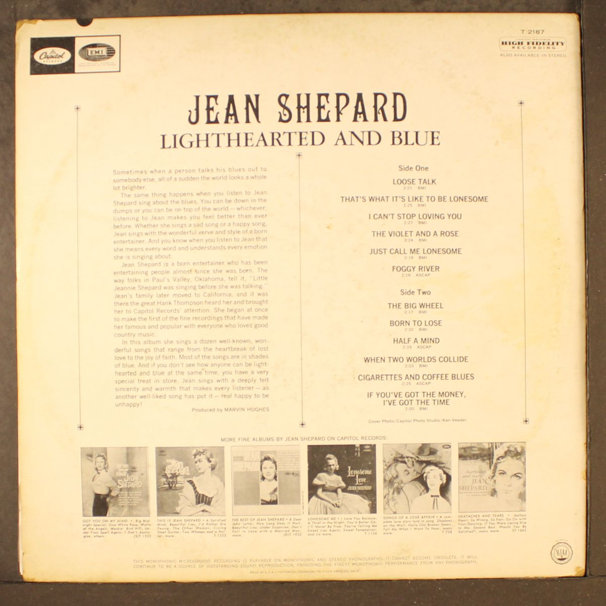 lighthearted and blue by JEAN SHEPARD