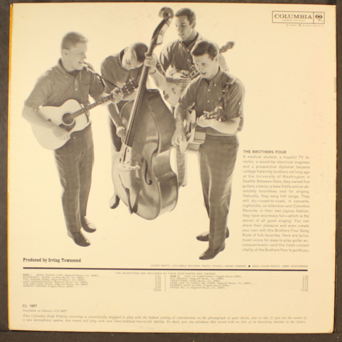 song book by BROTHERS FOUR