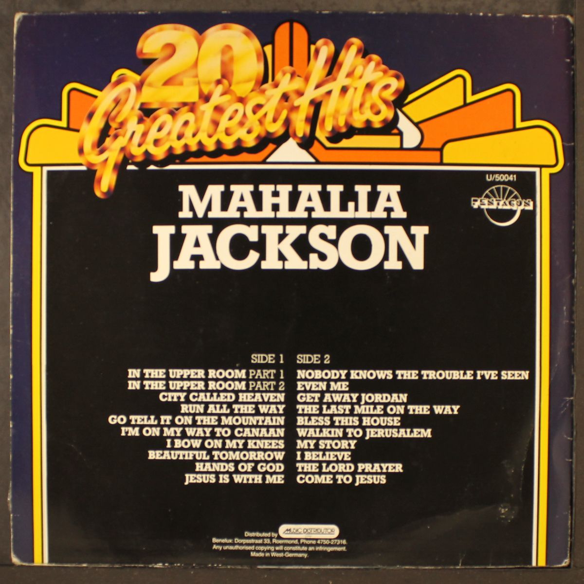 20 greatest hits by MAHALIA JACKSON