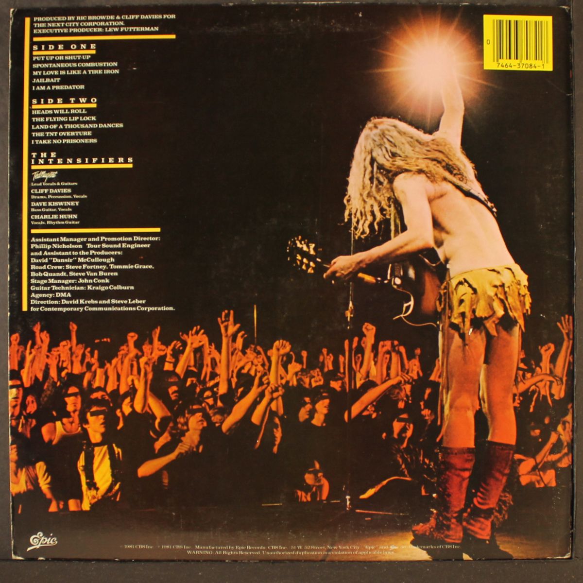 intensities in 10 cities by TED NUGENT