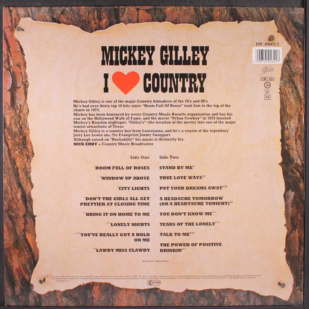 i love country by MICKEY GILLEY