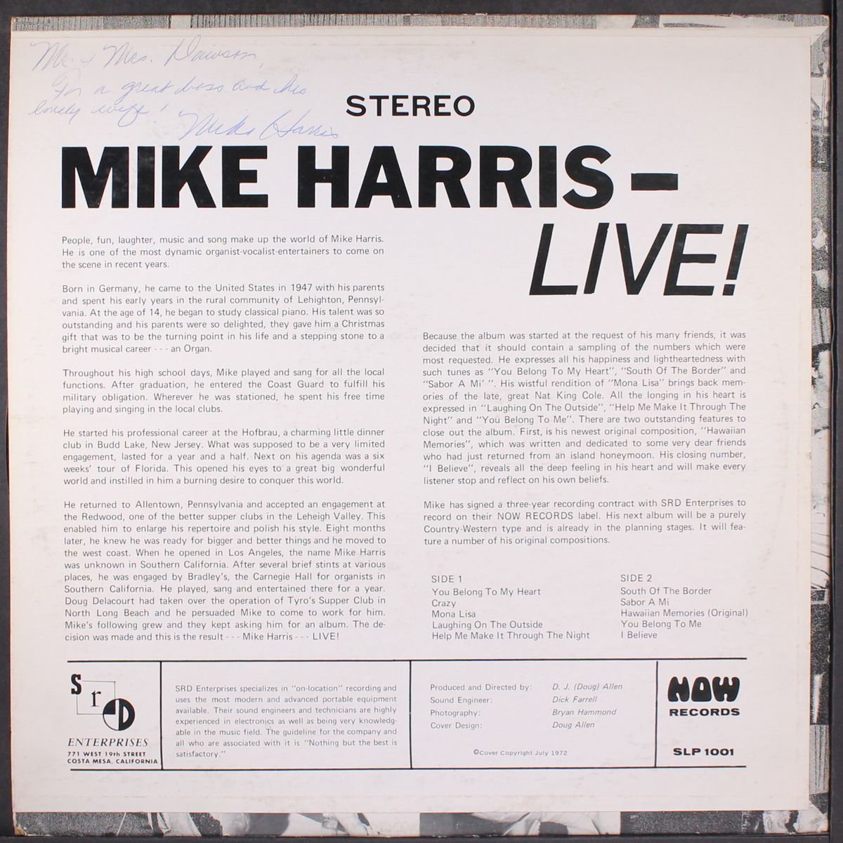 live! by MIKE HARRIS