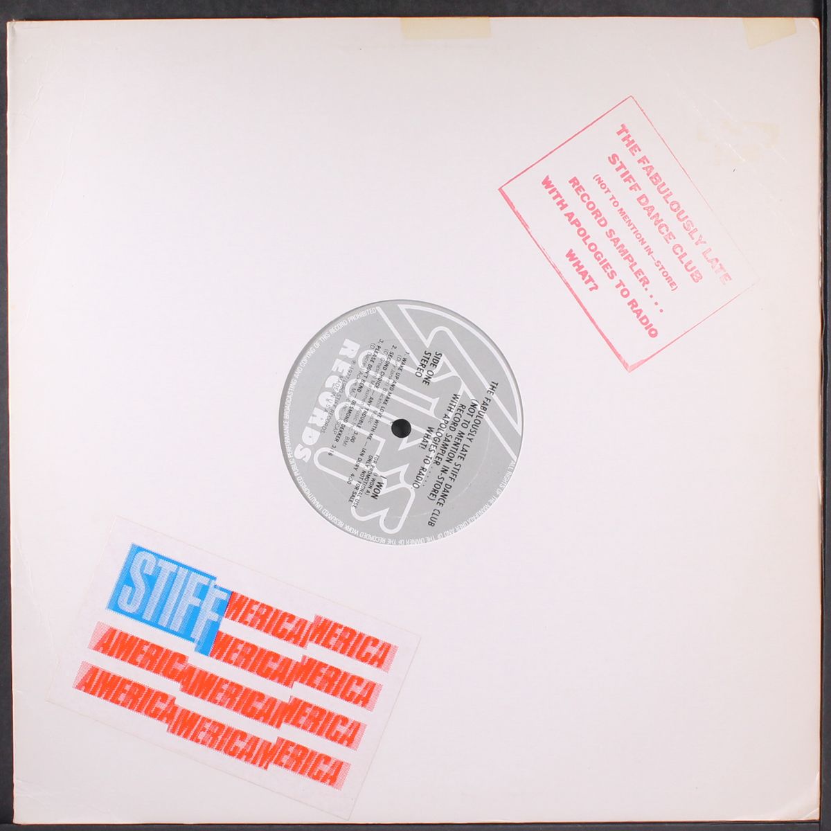 the fabulously late stiff dance club record sampler by VARIOUS