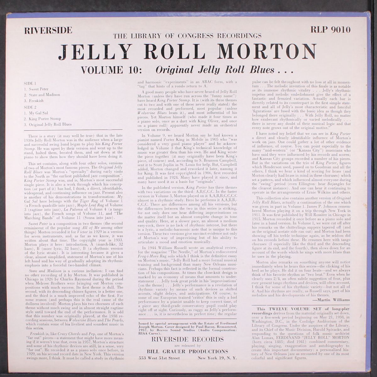 original jelly roll blues vol 10 by JELLY ROLL MORTON