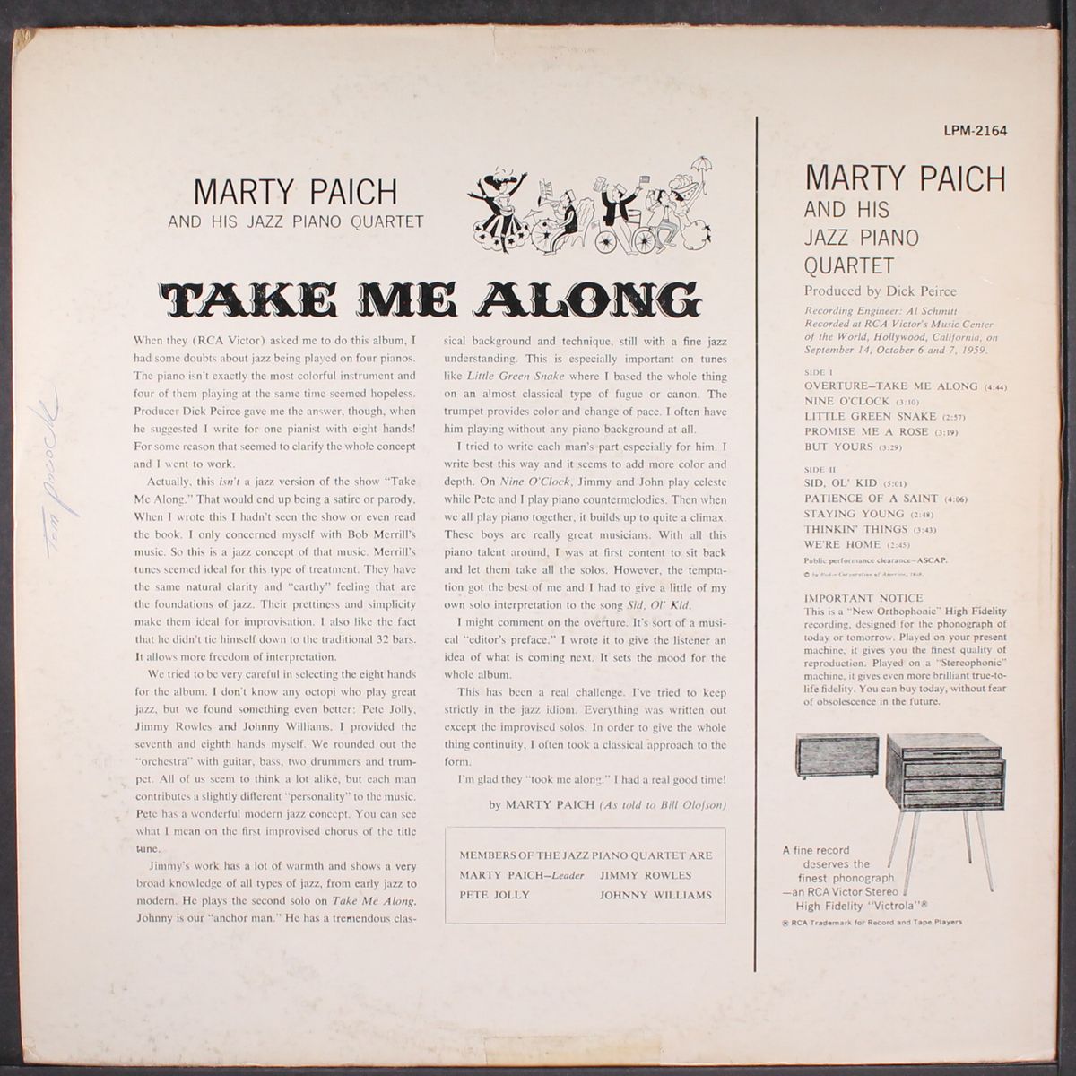 take me along by MARTY PAICH