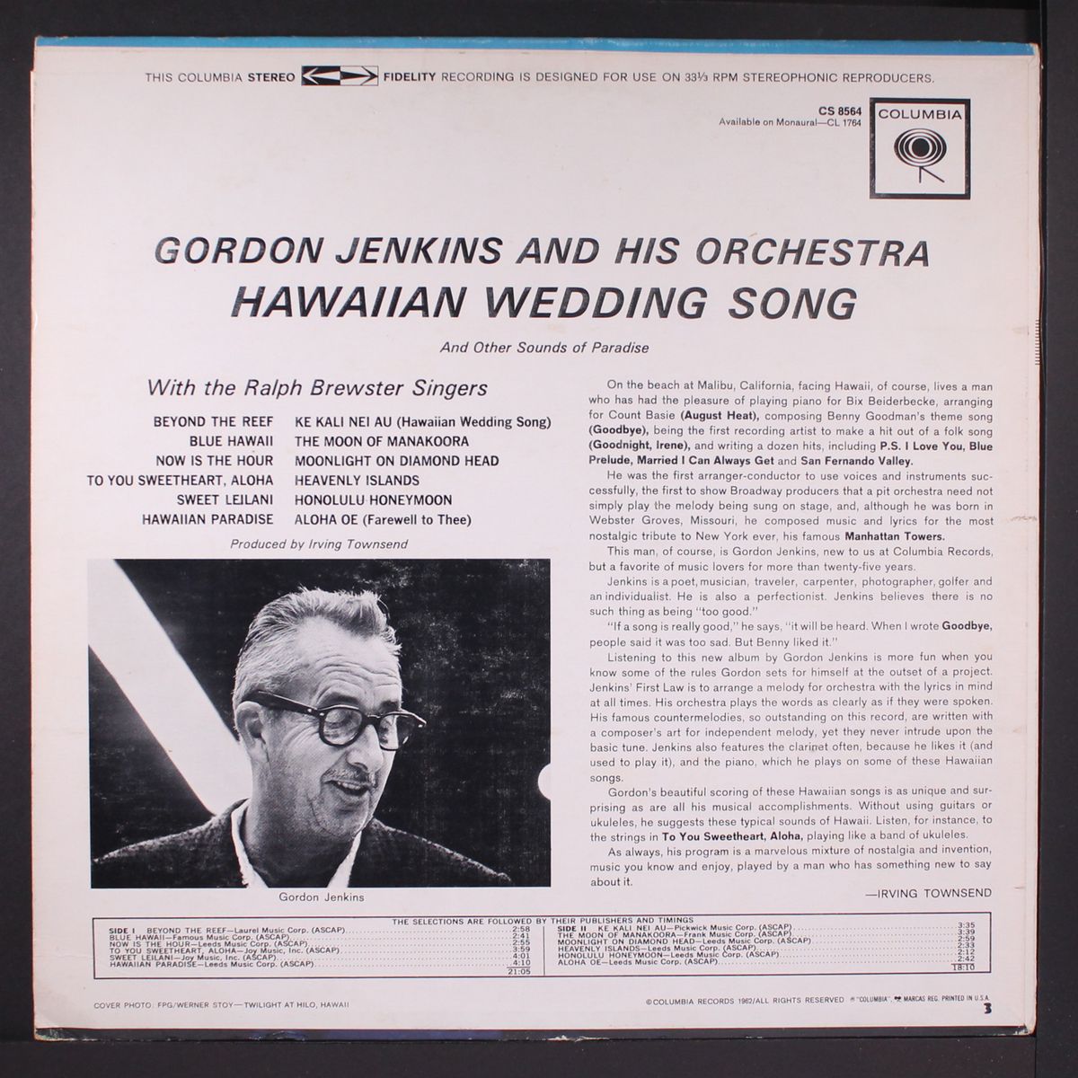 hawaiian wedding song by GORDON JENKINS