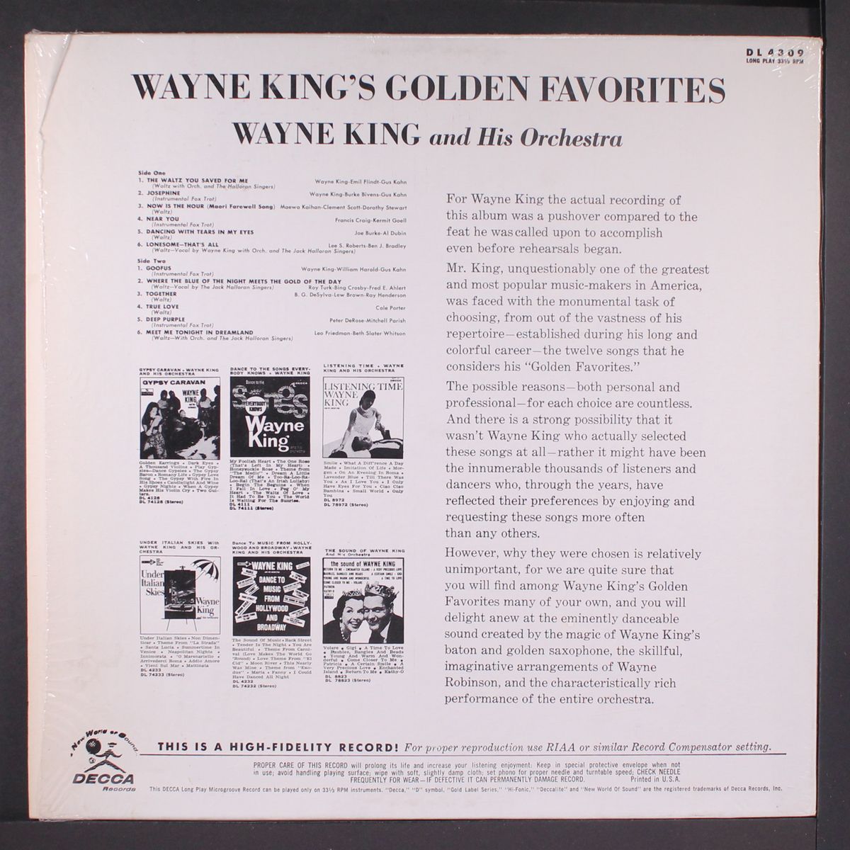 golden favorites by WAYNE KING