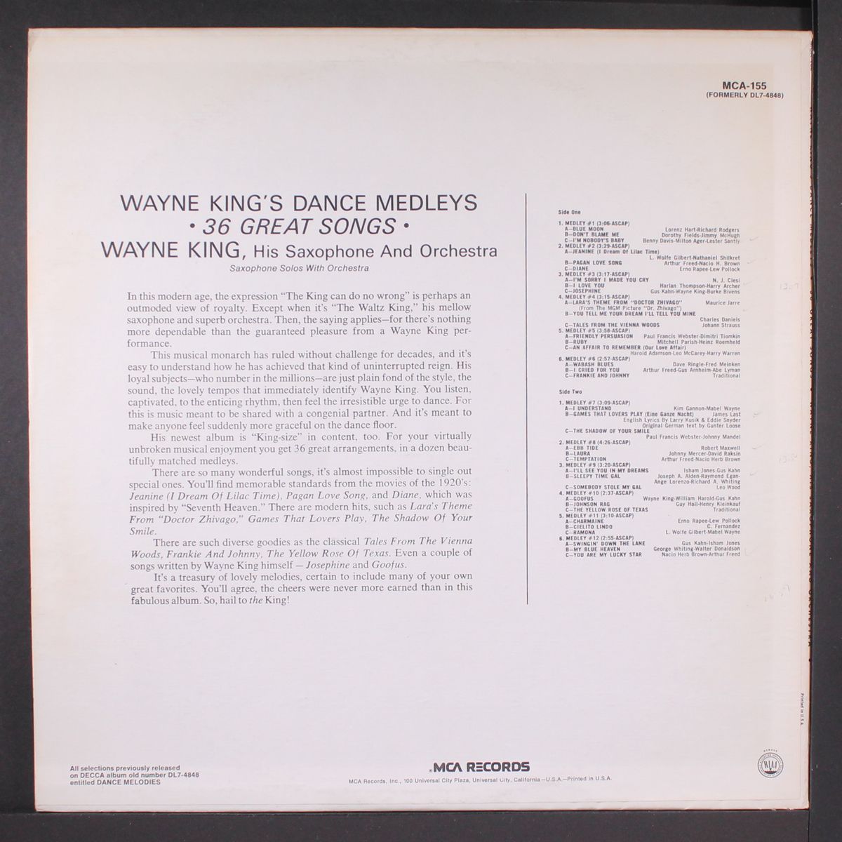 dance medleys by WAYNE KING