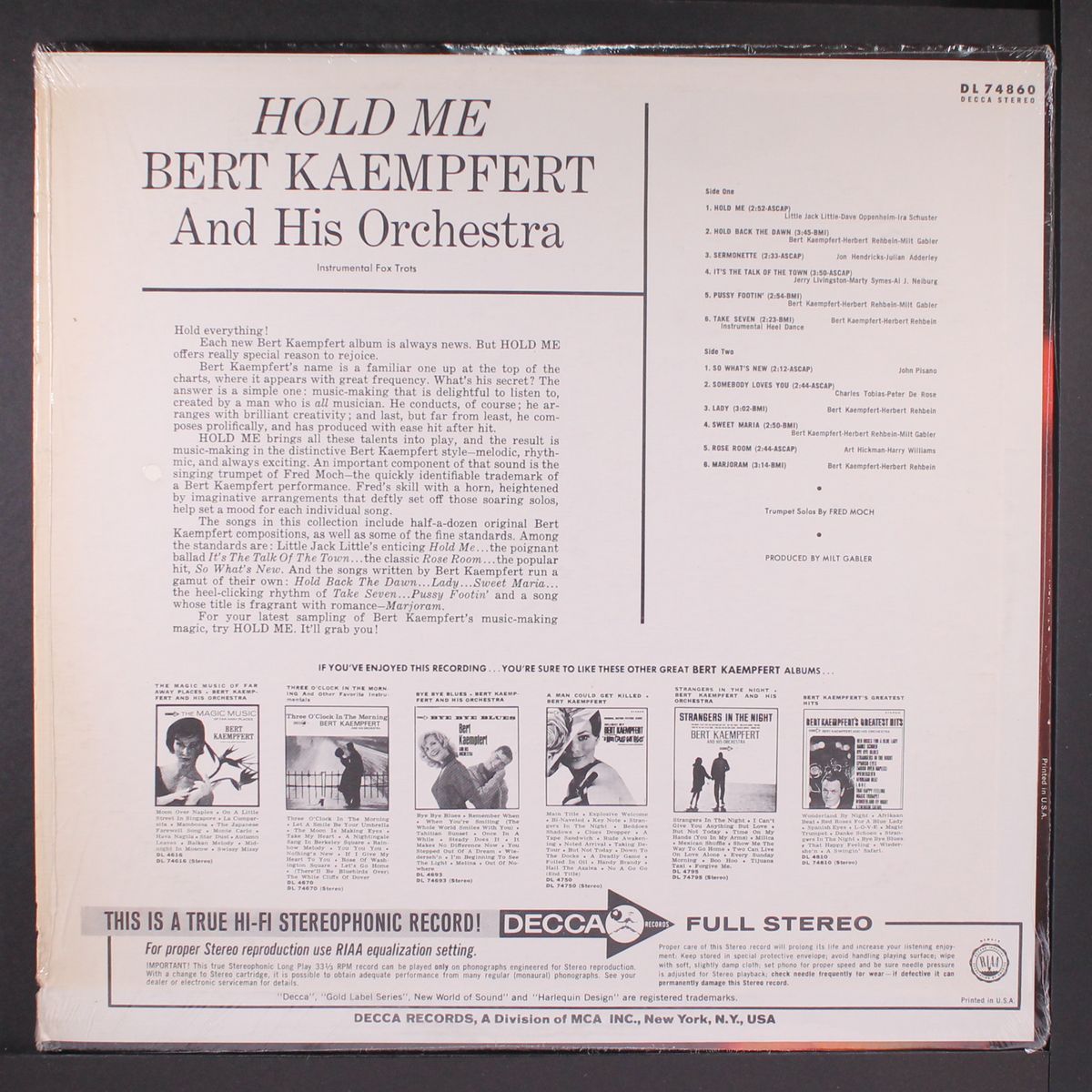 hold me by BERT KAEMPFERT
