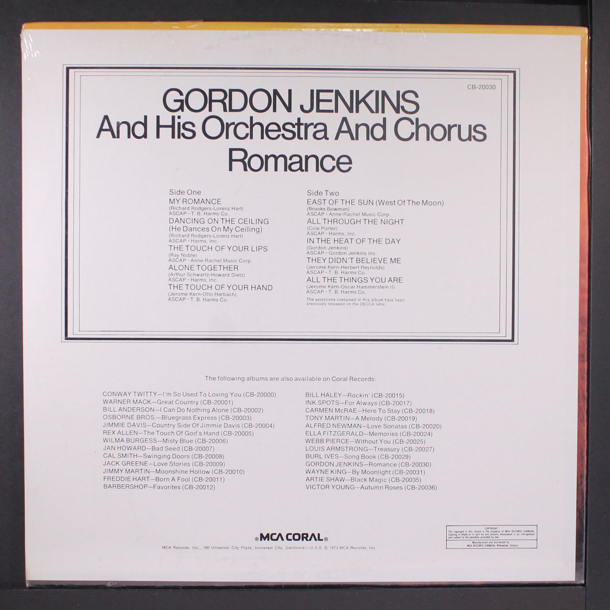 romance by GORDON JENKINS