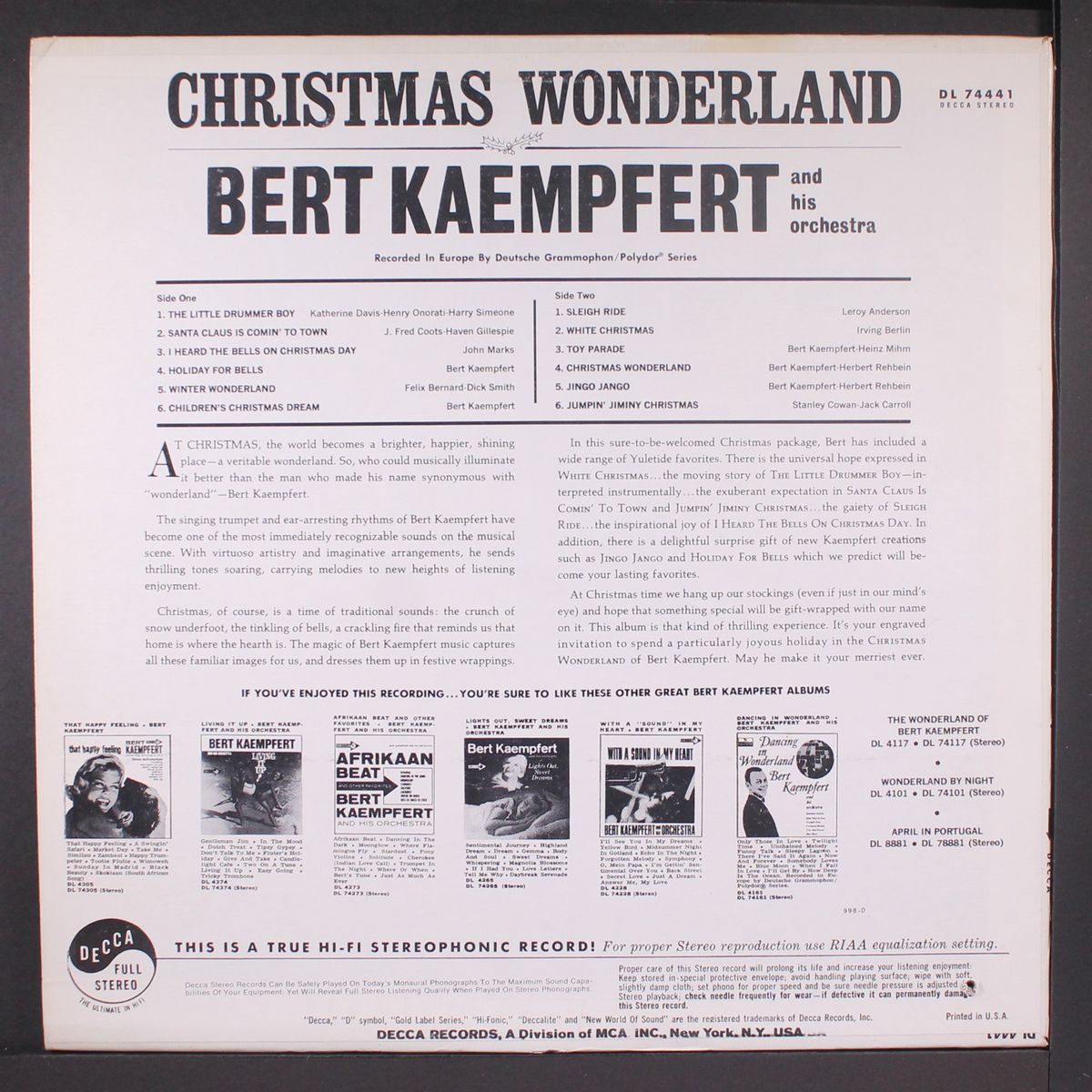 christmas wonderland by BERT KAEMPFERT