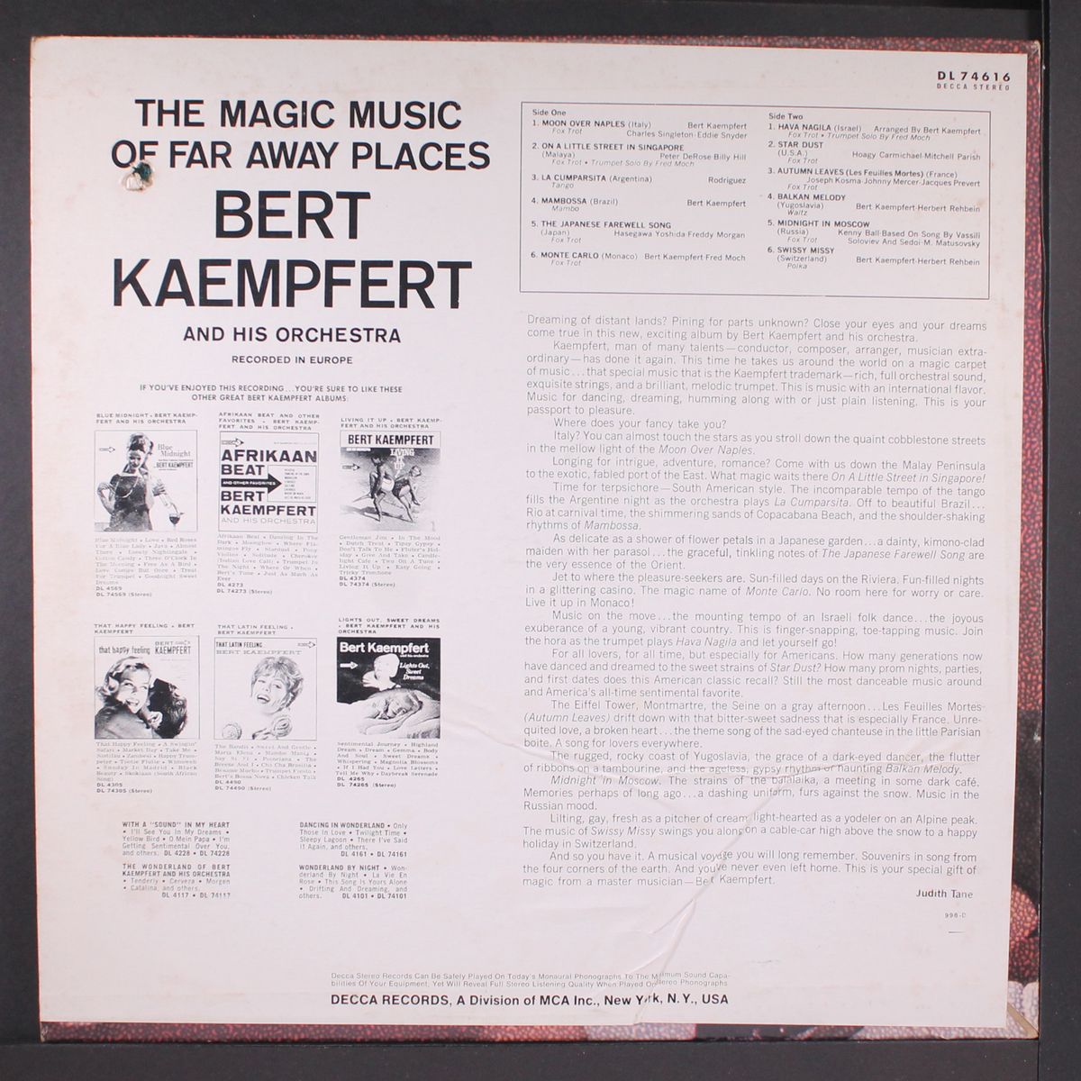 the magic music of far away places by BERT KAEMPFERT