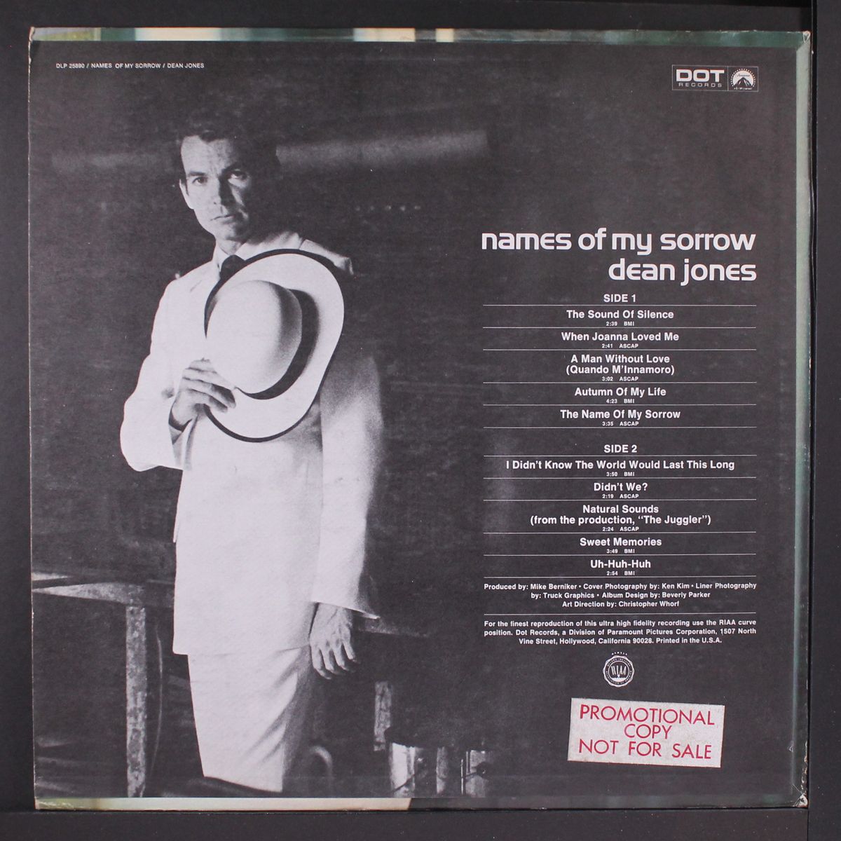 names of my sorrow by DEAN JONES