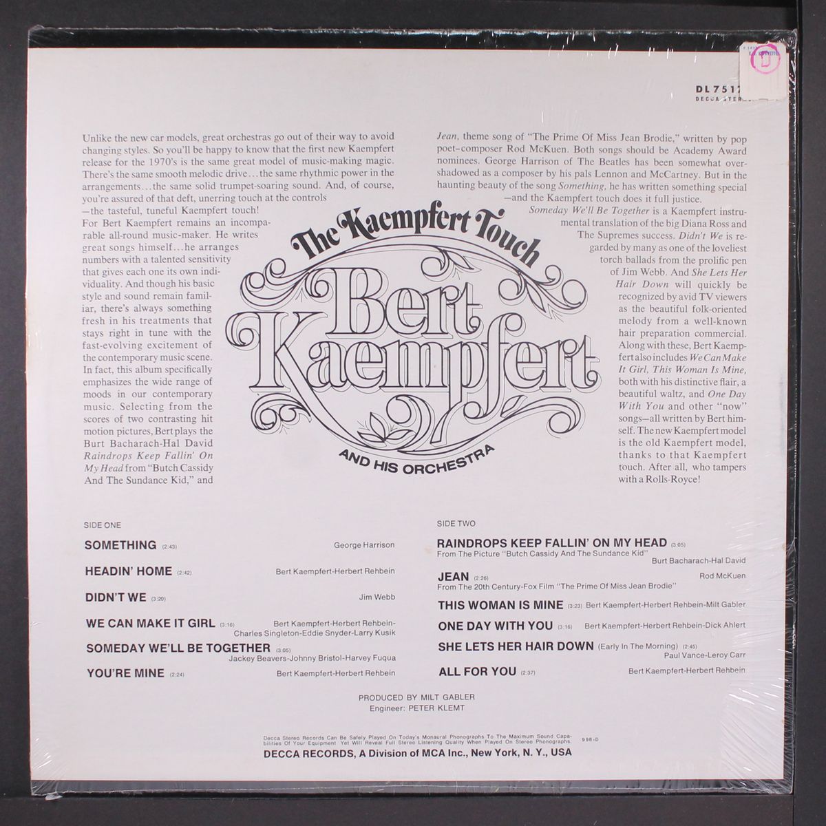 the kaempfert touch by BERT KAEMPFERT
