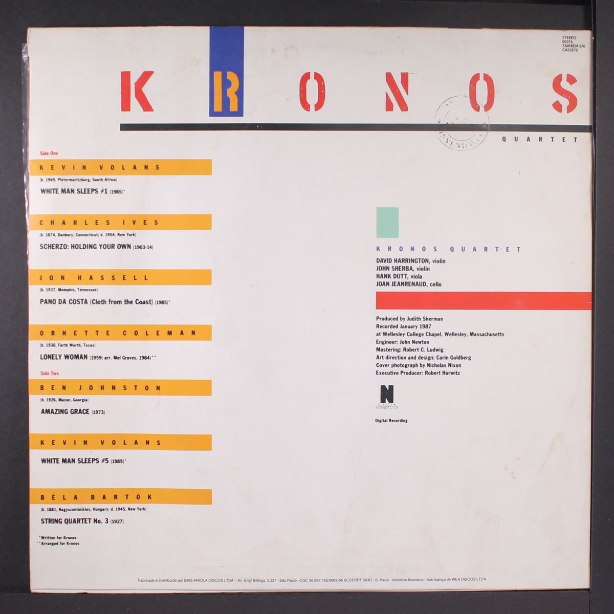 white man sleeps by KRONOS QUARTET