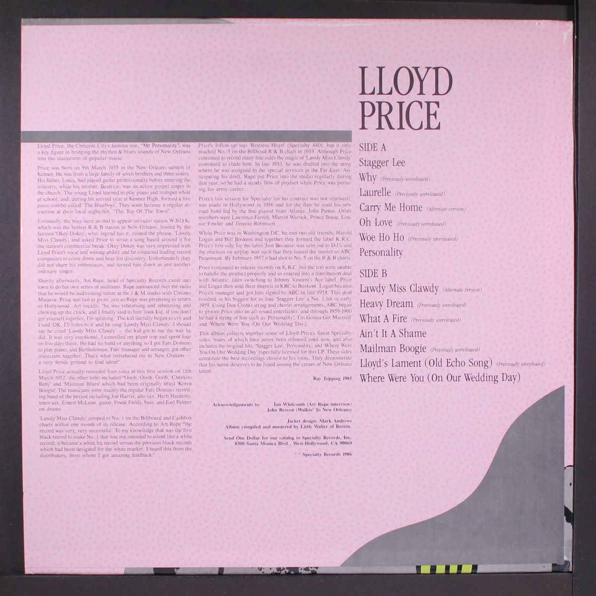 personality plus by LLOYD PRICE