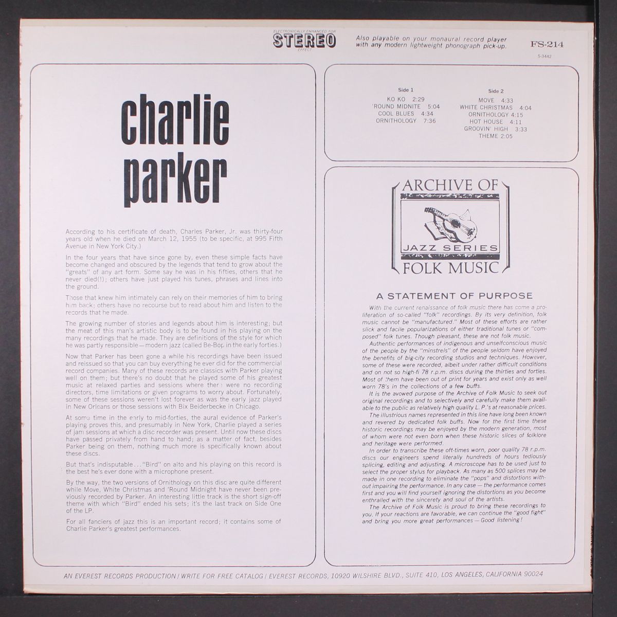 charlie parker, vol. 1 by CHARLIE PARKER