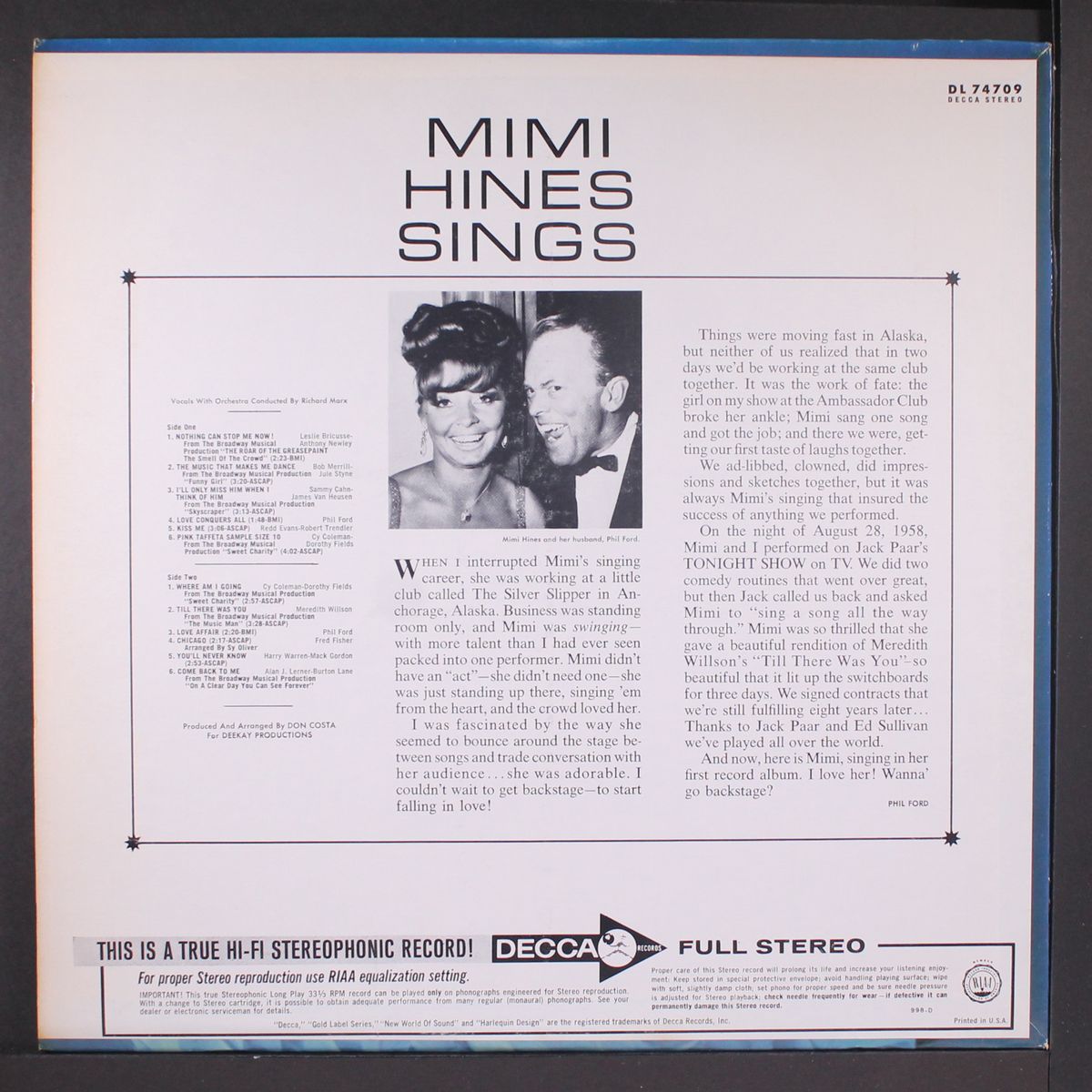 sings by MIMI HINES