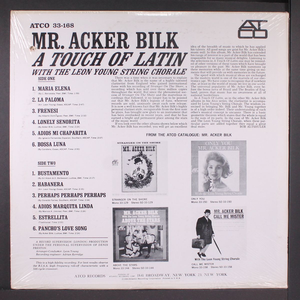 a touch of latin by MR. ACKER BILK