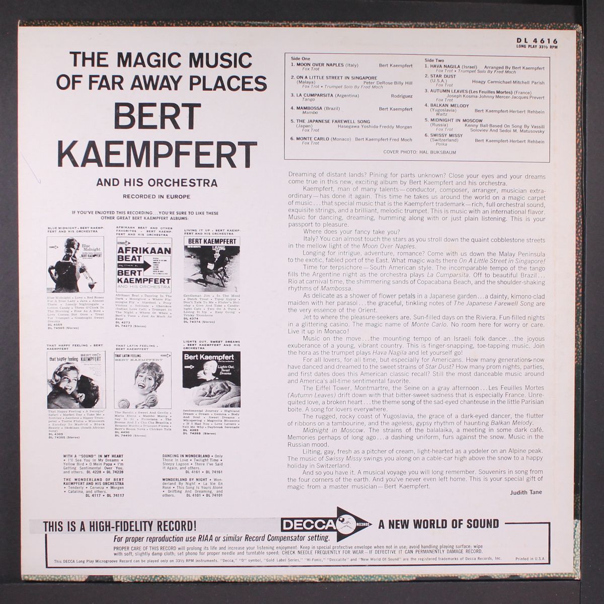 the magic music of far away places by BERT KAEMPFERT
