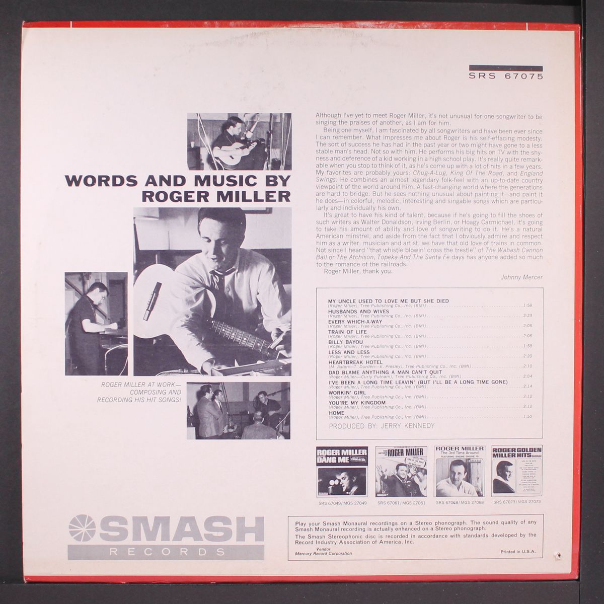 words and music by ROGER MILLER