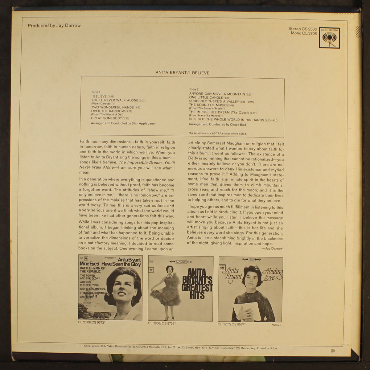 i believe by ANITA BRYANT