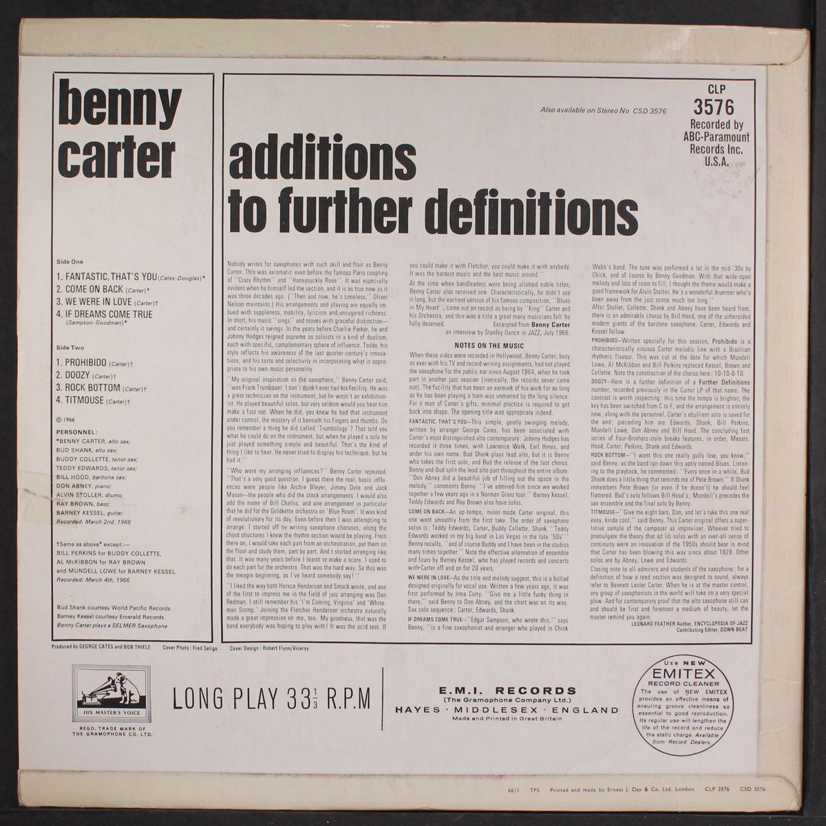 additions to other dimensions by BENNY CARTER