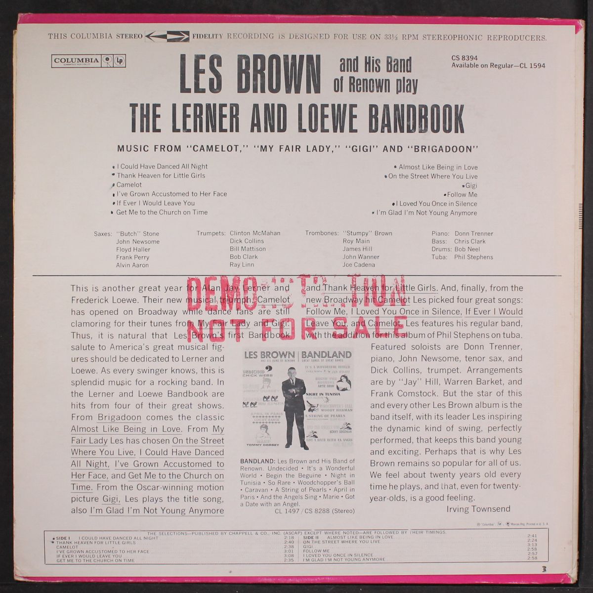 play the lerner and loewe bandbook by LES BROWN