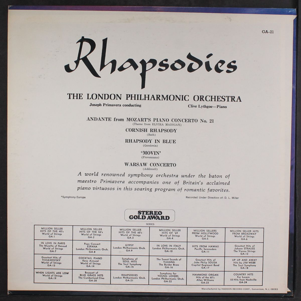 rhapsodies by LONDON PHILHARMONIC ORCHESTRA
