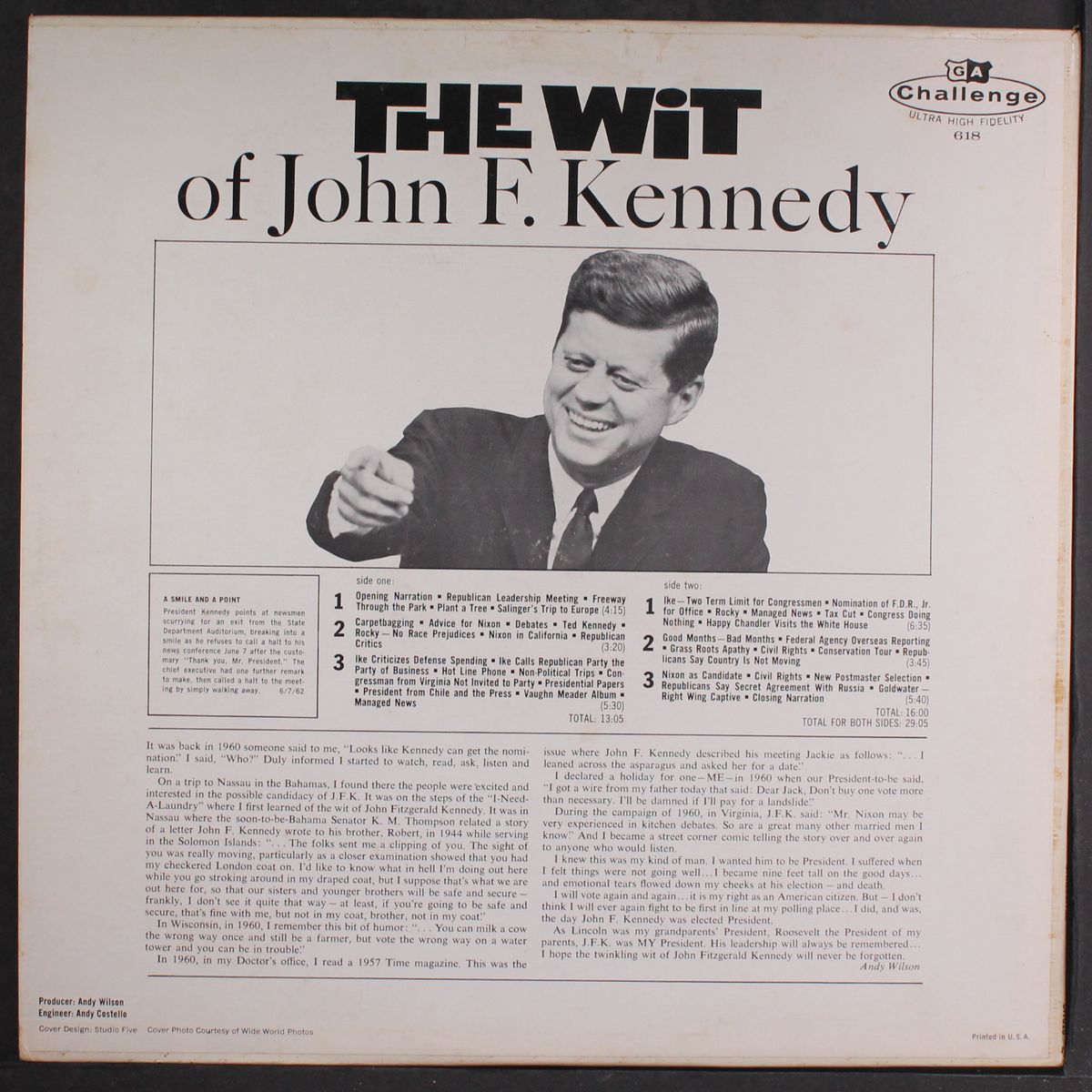 the wit of john f. kennedy at the press conference by JOHN F. KENNEDY