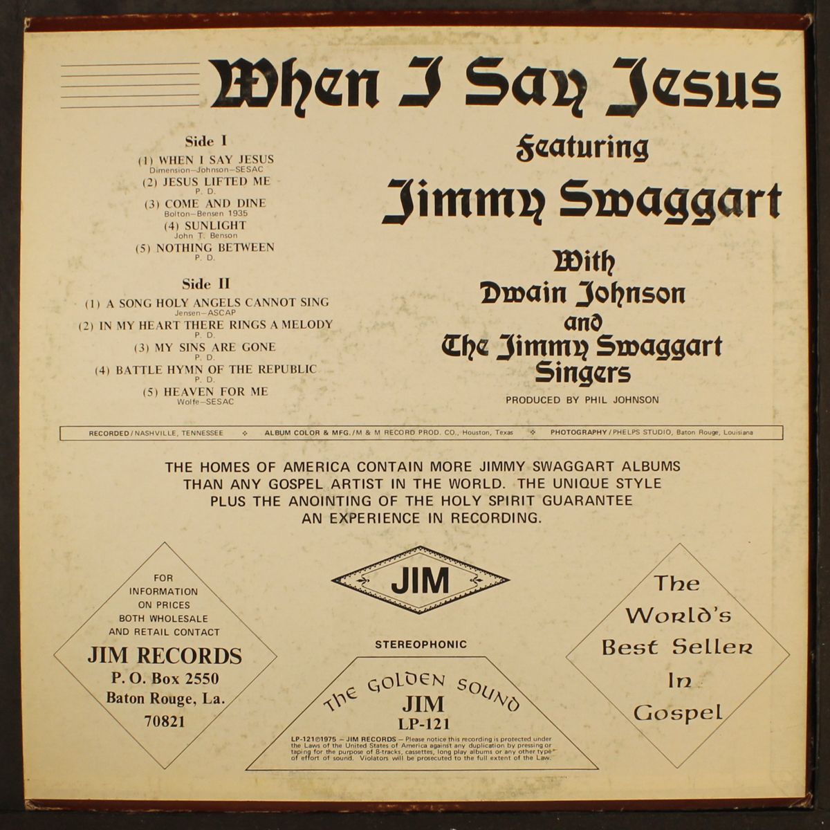 when i saw jesus by JIMMY SWAGGART