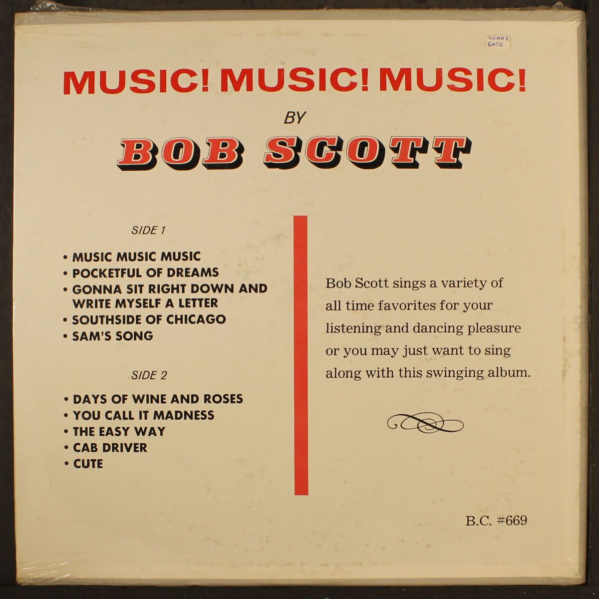 music! music! music! by BOB SCOTT