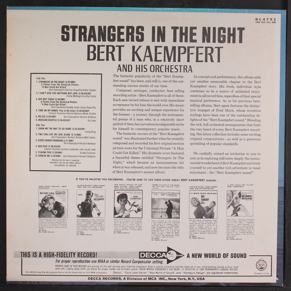 strangers in the night by BERT KAEMPFERT