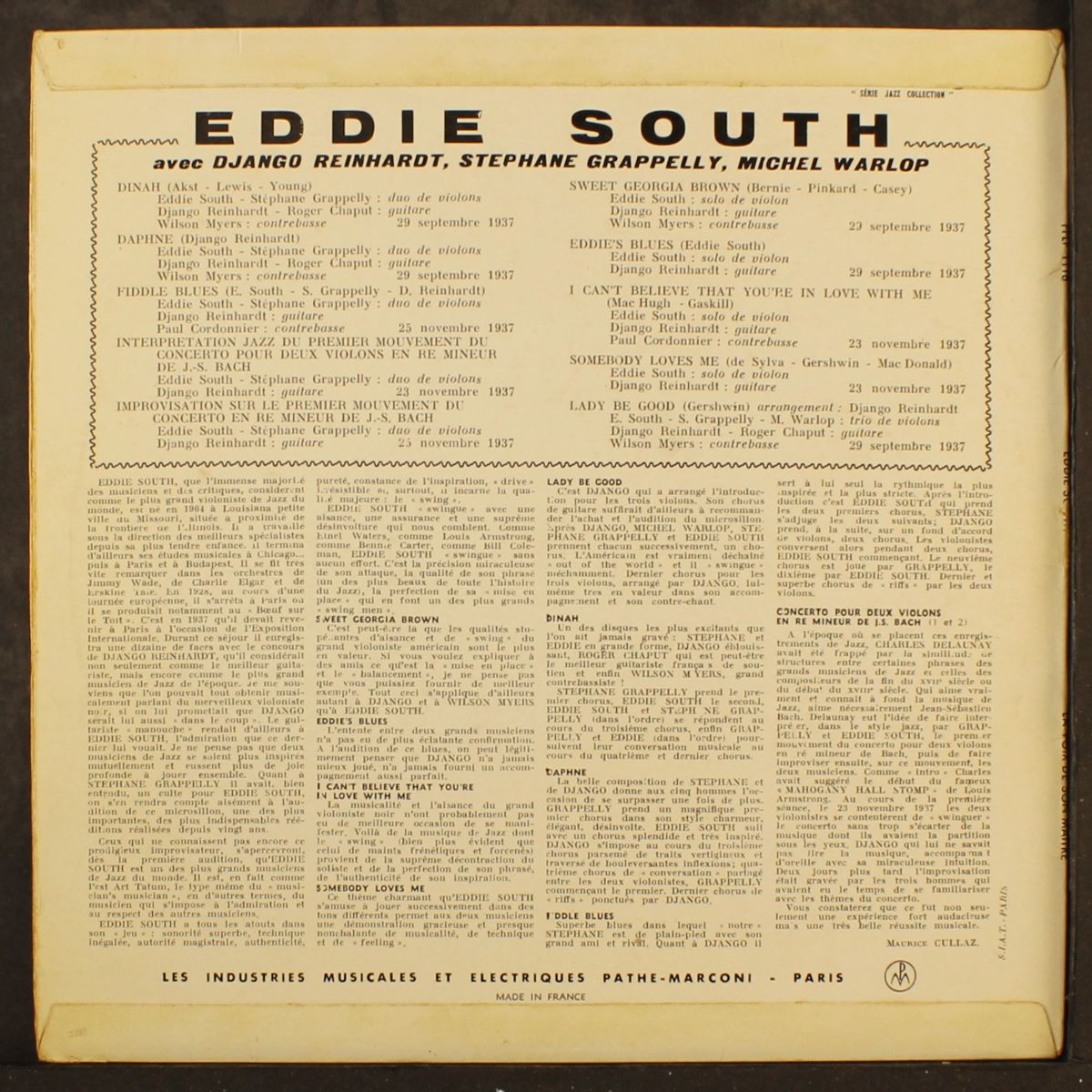 l'ange noir du violon by EDDIE SOUTH
