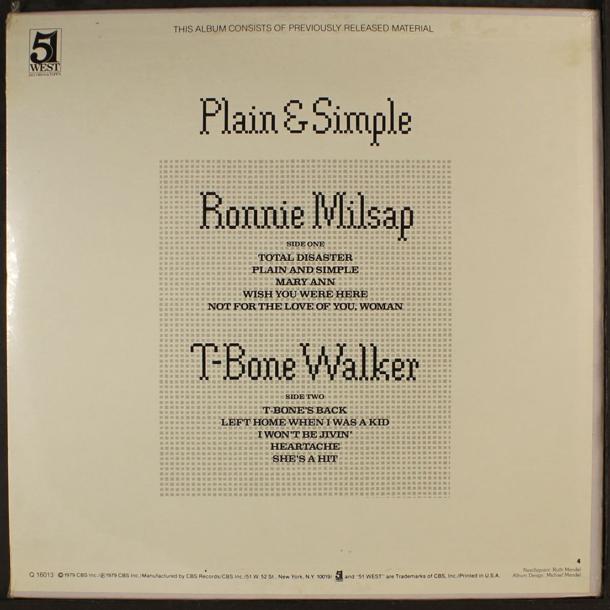 plain & simple by RONNIE MILSAP / T-BONE WALKER