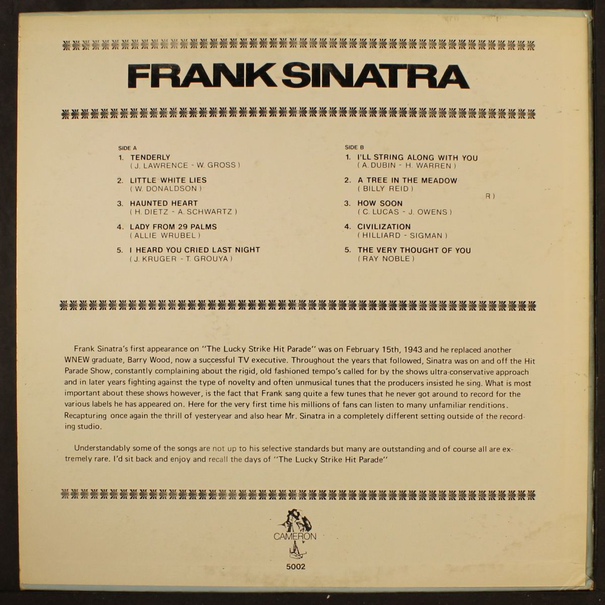the original by FRANK SINATRA