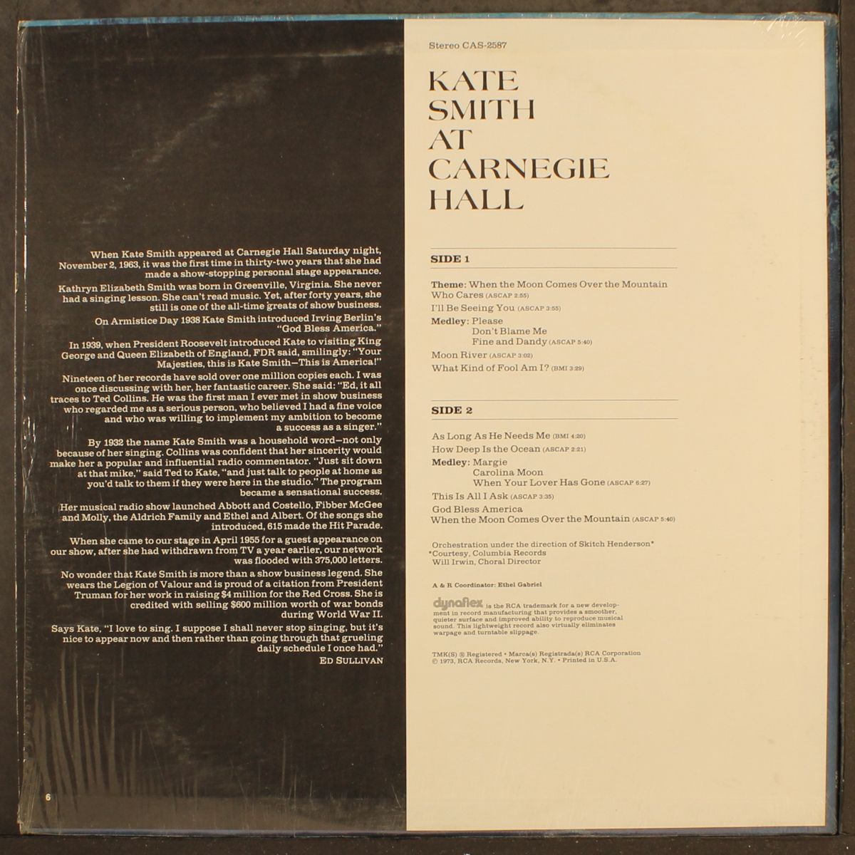 at carnegie hall by KATE SMITH