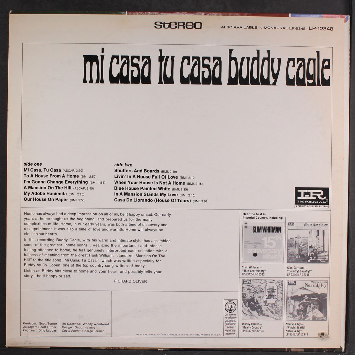 mi casa, tu casa by BUDDY CAGLE