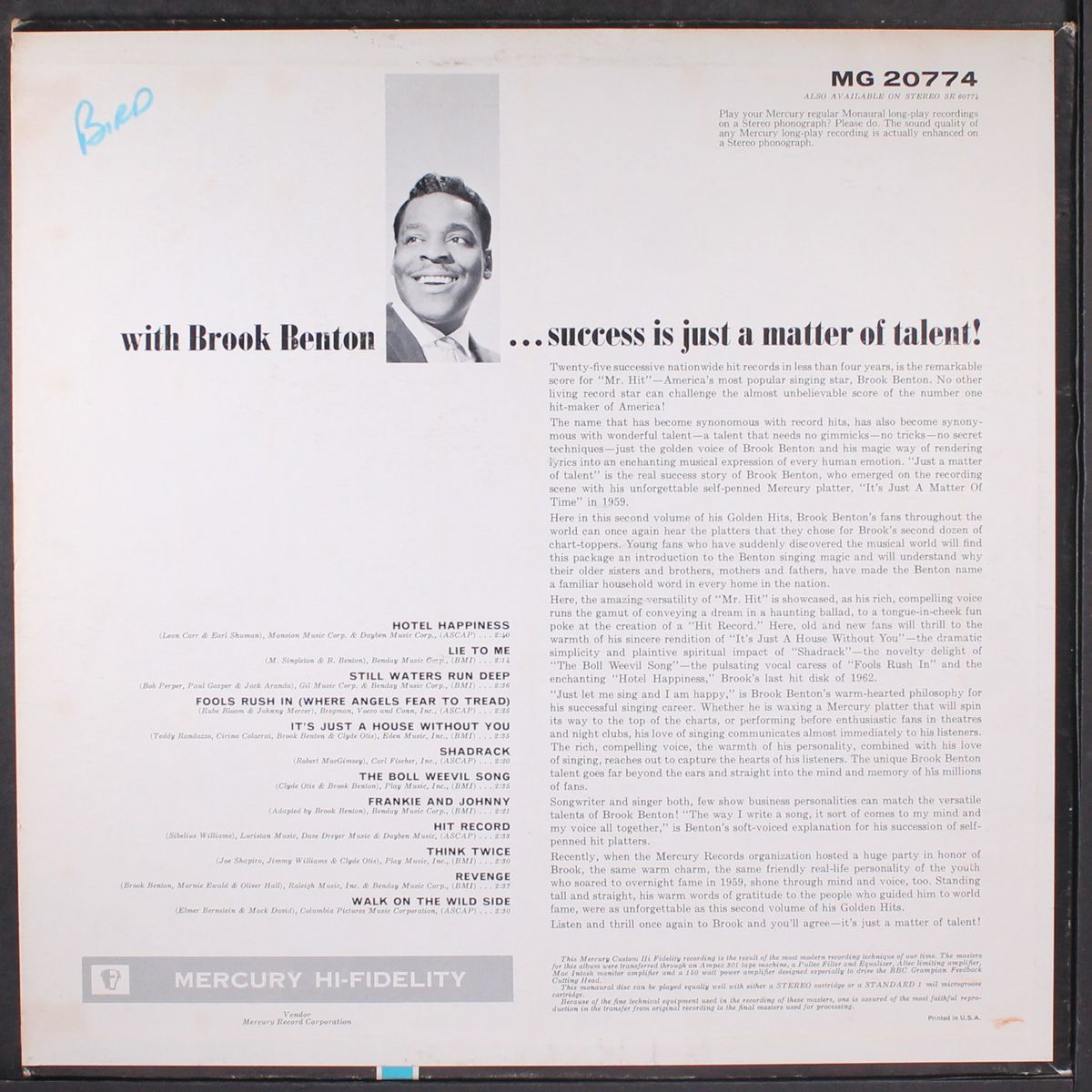 golden hits, vol. 2 by BROOK BENTON