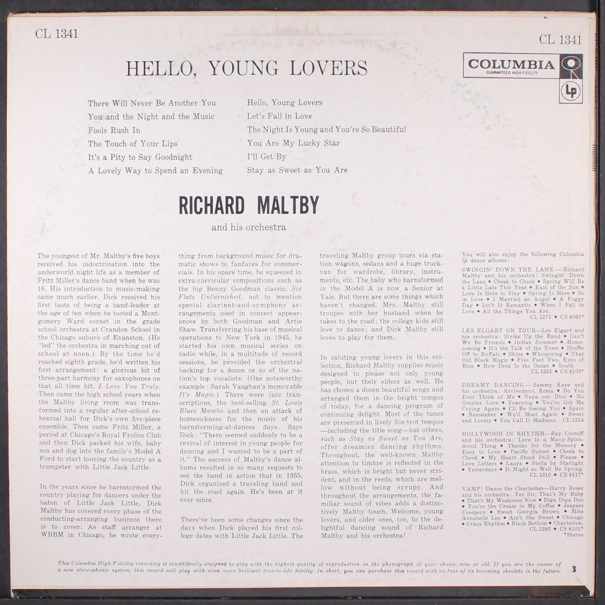 hello, young lovers by RICHARD MALTBY