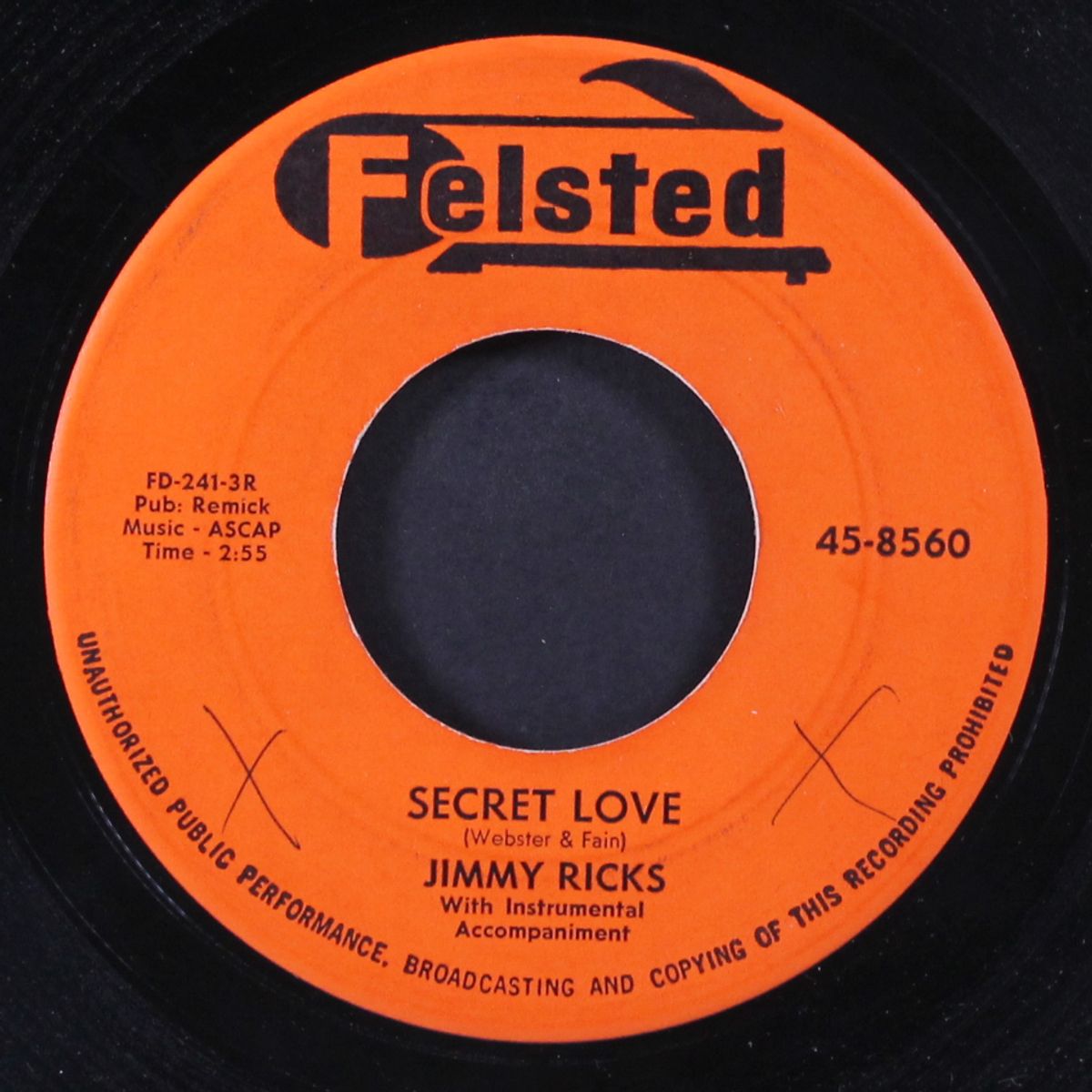 secret love / if it didn't hurt so much by JIMMY RICKS