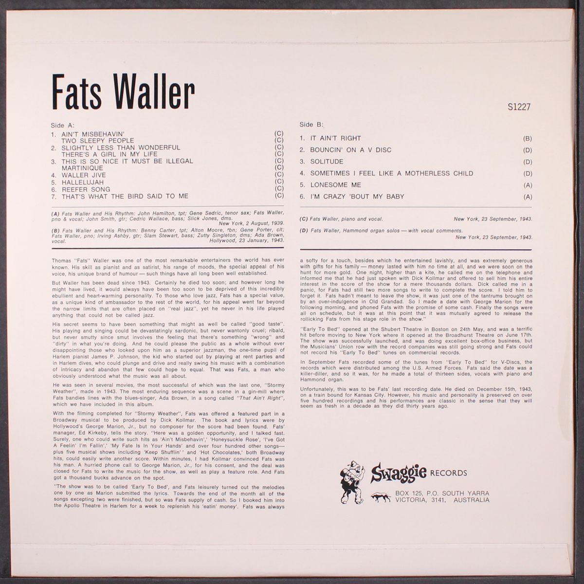 fats waller by FATS WALLER