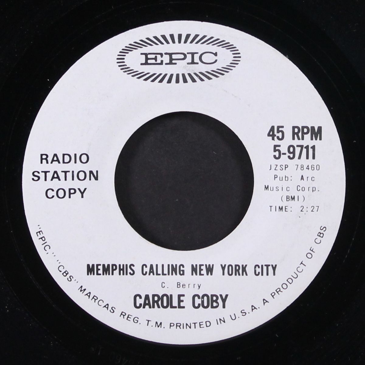 memphis calling new york city / i just wanna be a big girl by CAROLE COBY