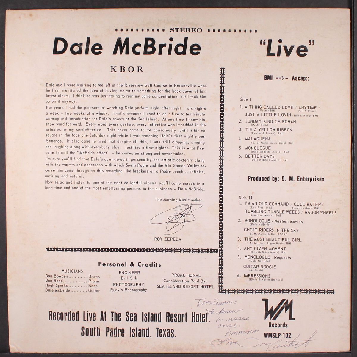 live by DALE MCBRIDE