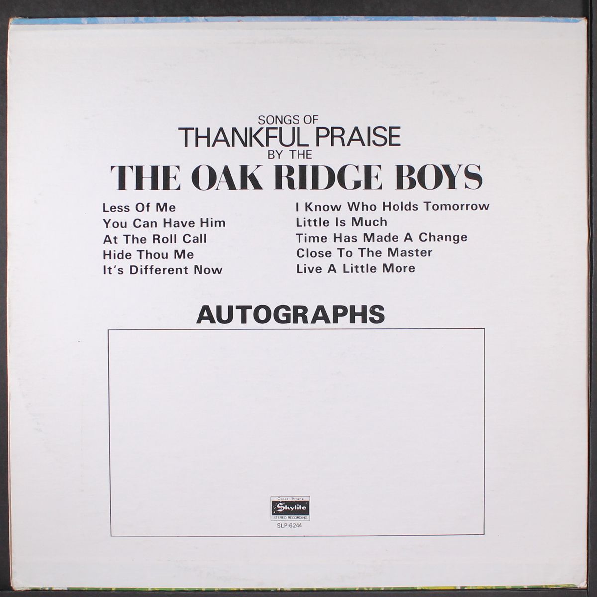thankful praise by OAK RIDGE BOYS
