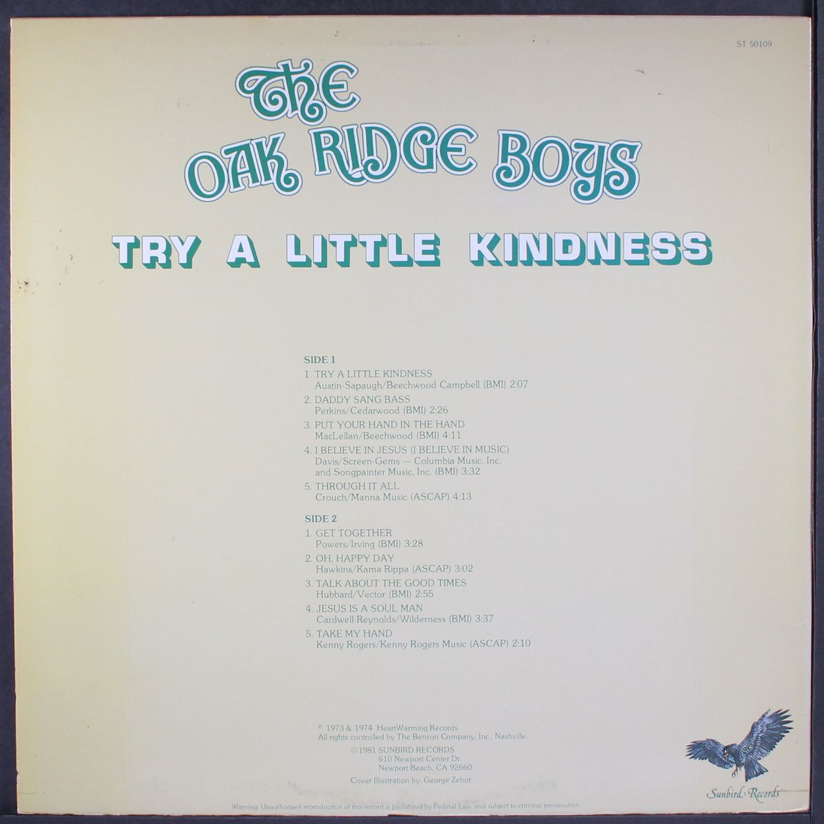 try a little kindness by OAK RIDGE BOYS