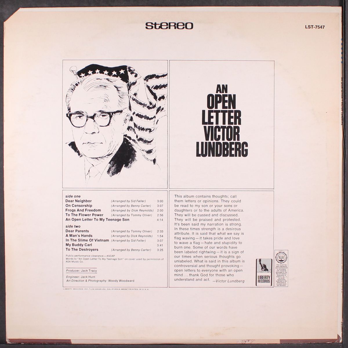 an open letter by VICTOR LUNDBERG