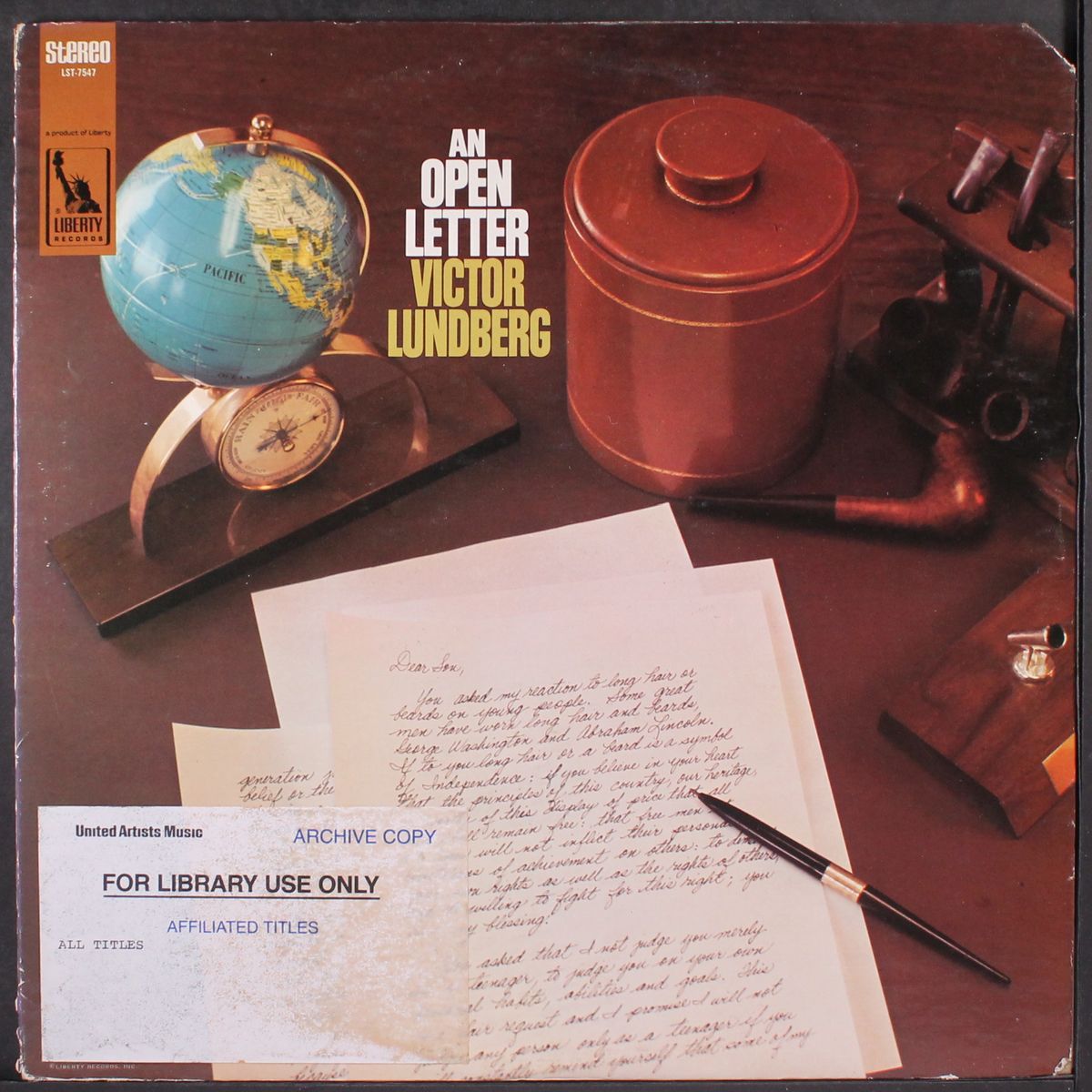 an open letter by VICTOR LUNDBERG